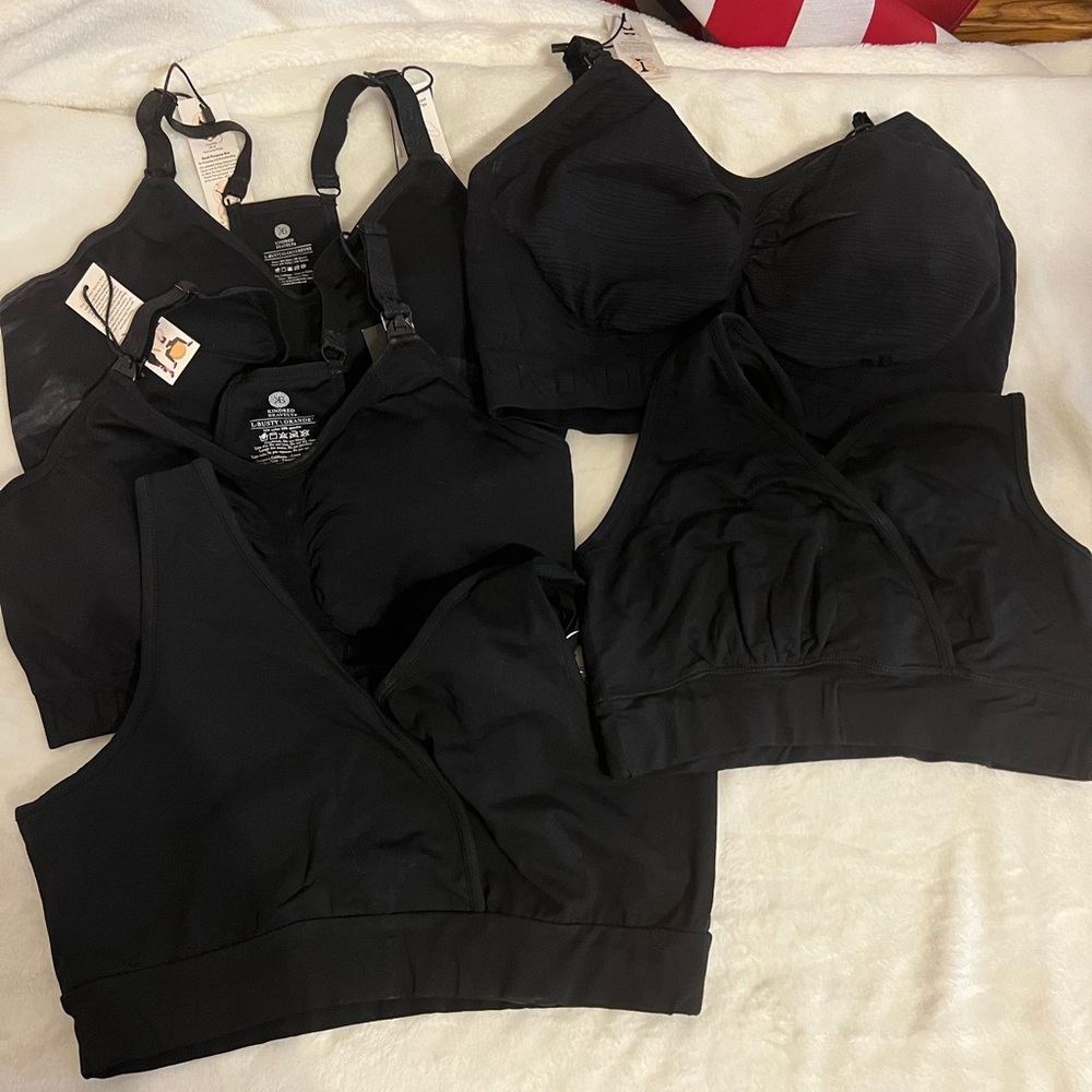 Bundle of 5! BNWT Kindred Bravely Nursing Bras! Size Large Busty